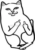 LA STICKERS Middle Finger Cat - Sticker Graphic - Auto, Wall, Laptop, Cell,  Truck Sticker for Windows, Cars, Trucks, Decals, Magnets & Bumper Stickers  - Amazon Canada
